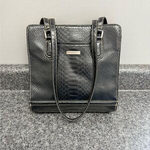 Liz Claiborne Black Organizer Multi Divided Shoulder Bag Purse